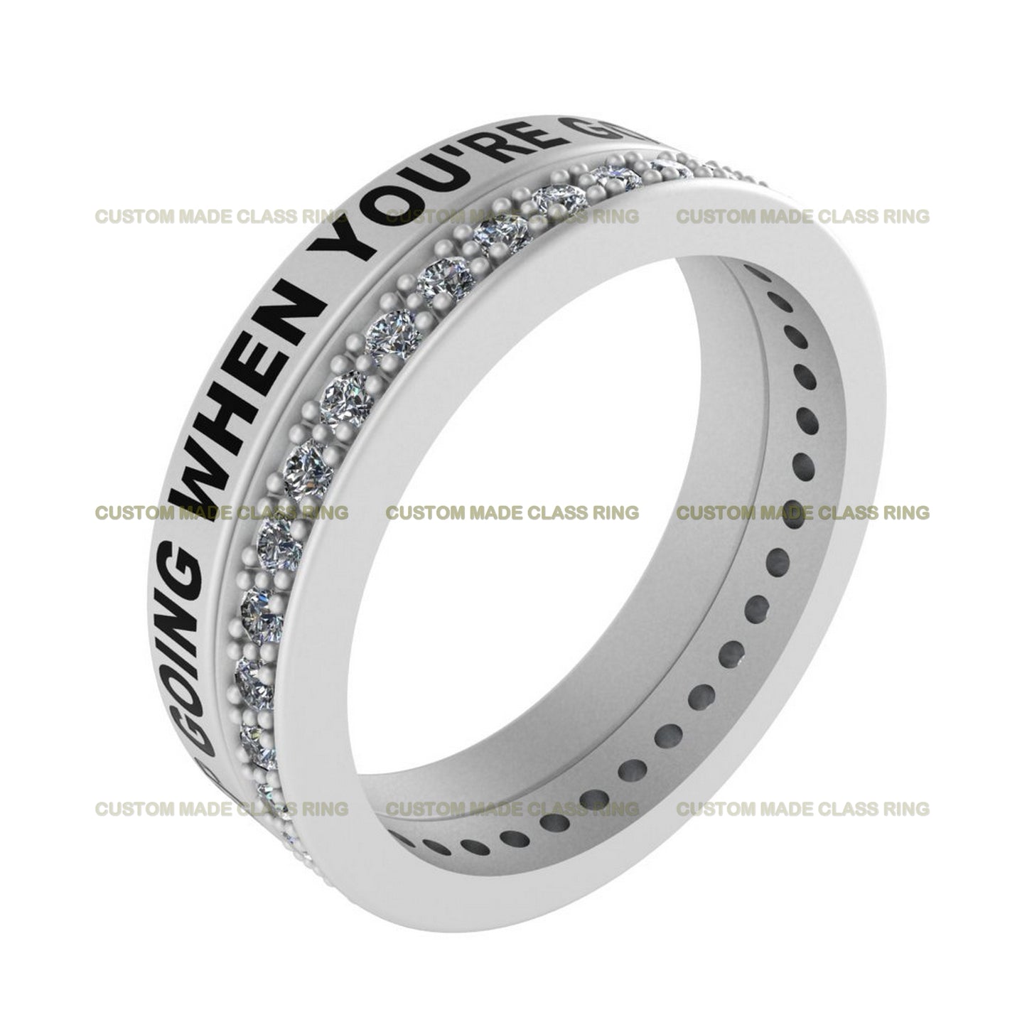 Custom Stackable 2-Band Class Ring – A Stunning Blend of Elegance & Personal Inspiration