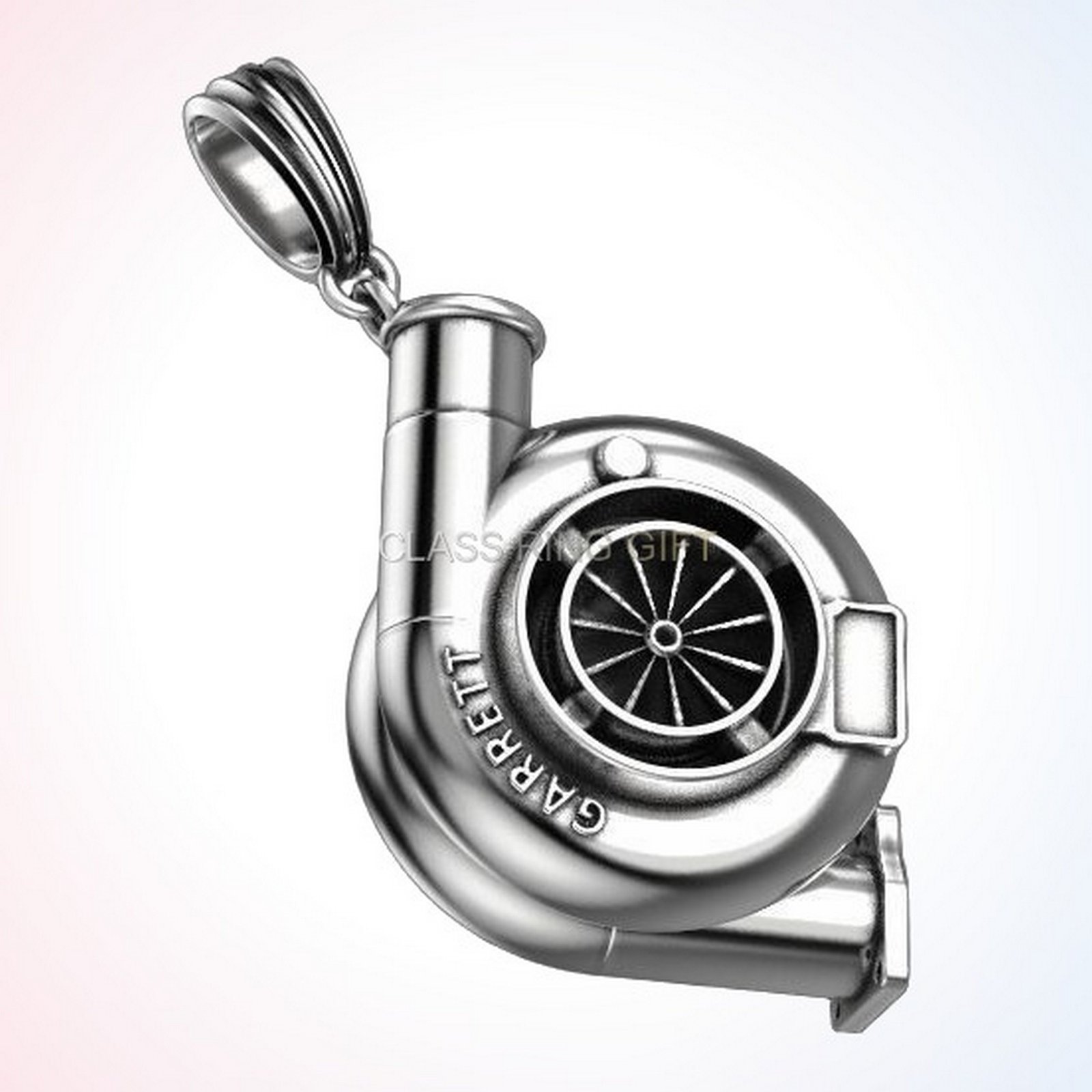 Personalized gift of garrett ring, overhead design reference