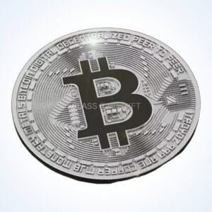 Graduation gift bitcoin souvenir ring polished 925 silver coin