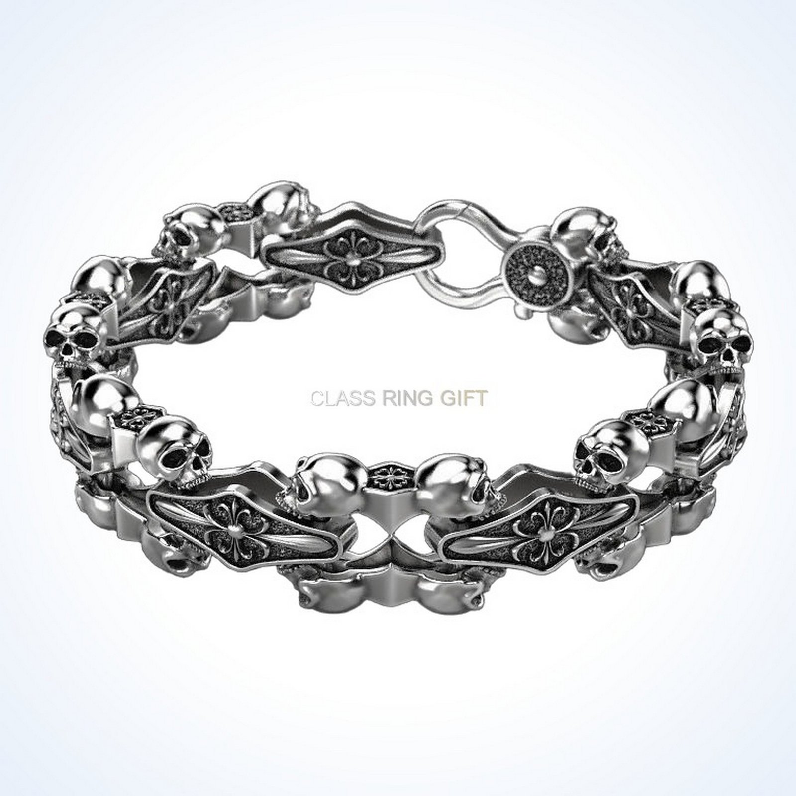 Gift for him real biker, angled view with decorative closure accent