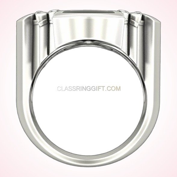 Sterling silver heraldic cross ring with fleur-de-lis detail