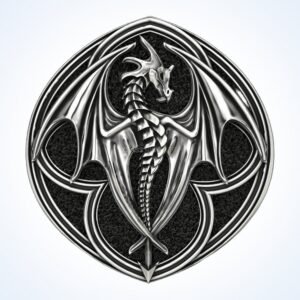 gift for him dragon religion ring, oxidized 925 sterling silver statement