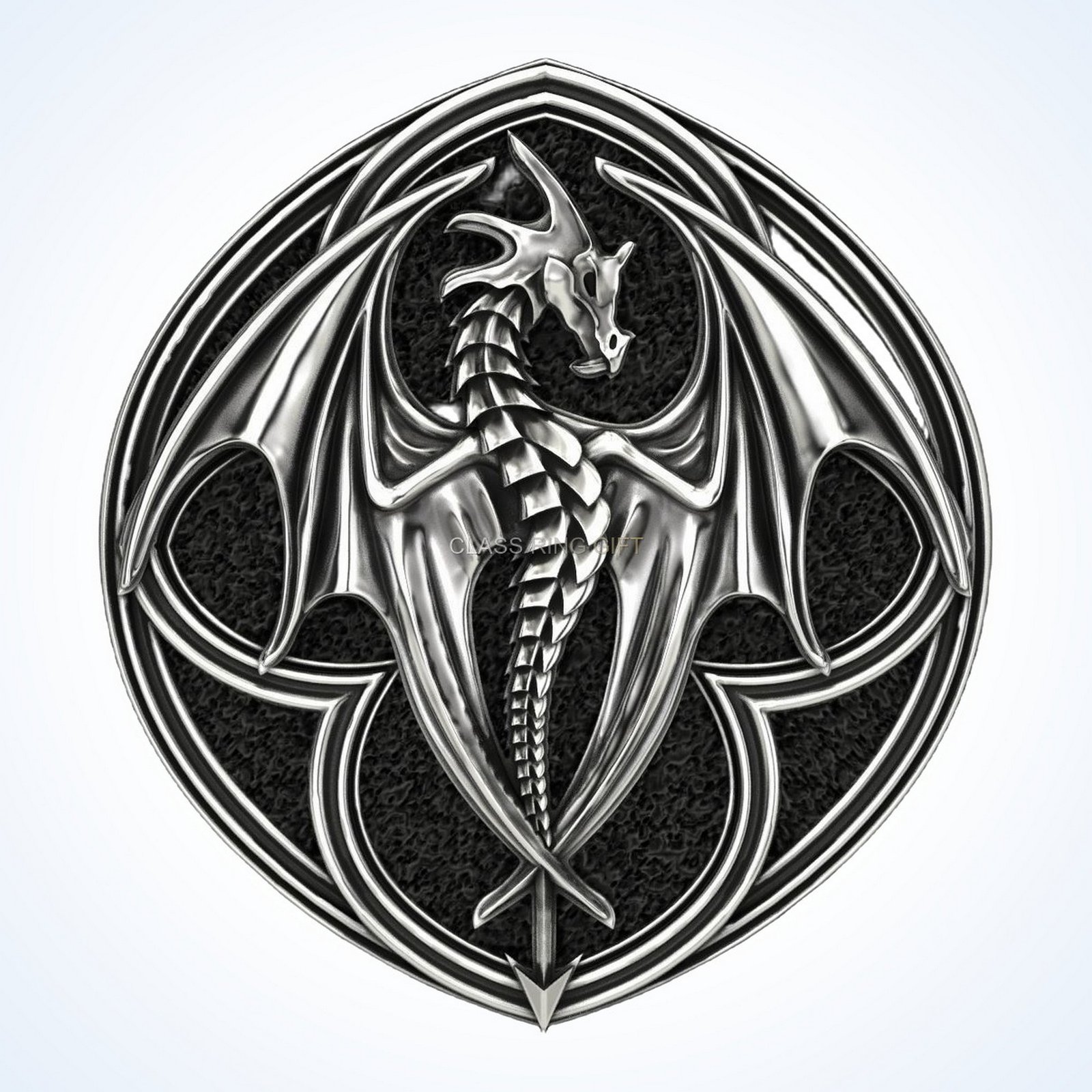 gift for him dragon religion ring, oxidized 925 sterling silver statement