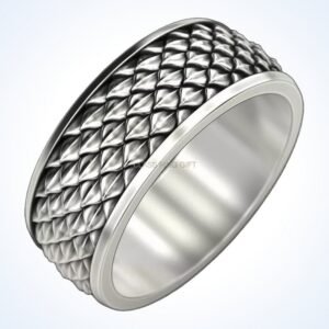 Gift for him dragon skin statement ring, handcrafted 925 sterling silver
