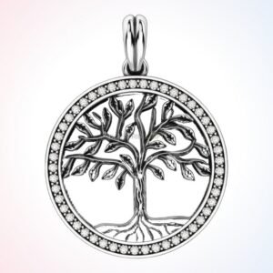 personalized gift hanging tree ring with beaded circular frame