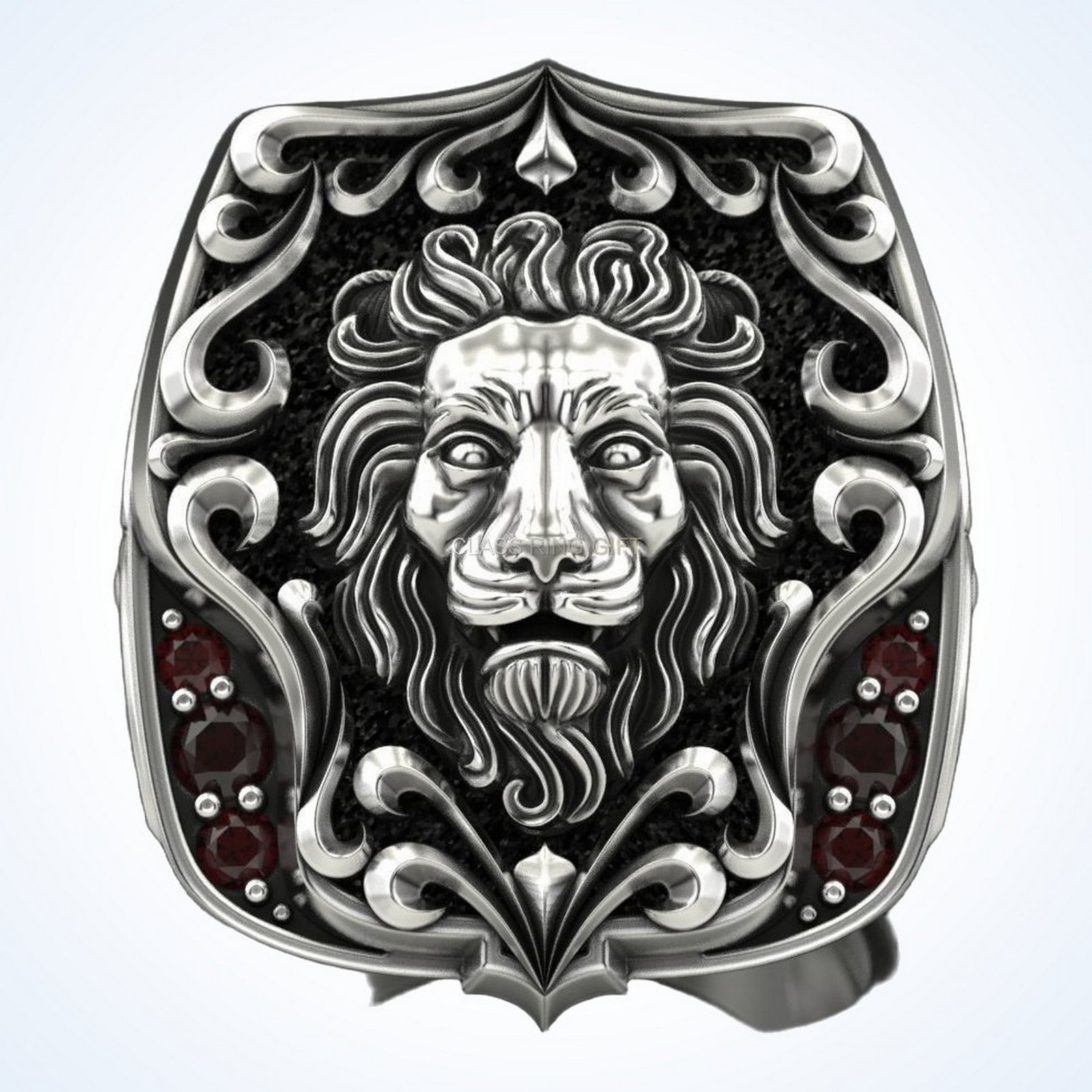 Gift for him hot lion, frontal view with flat background
