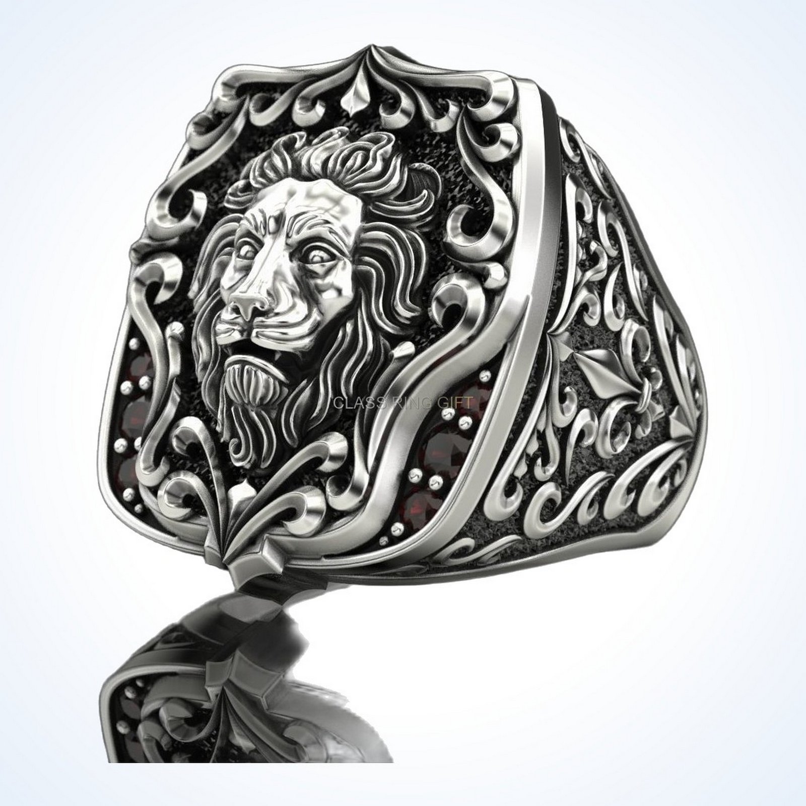 Gift for him hot lion, three-quarter angled view with depth
