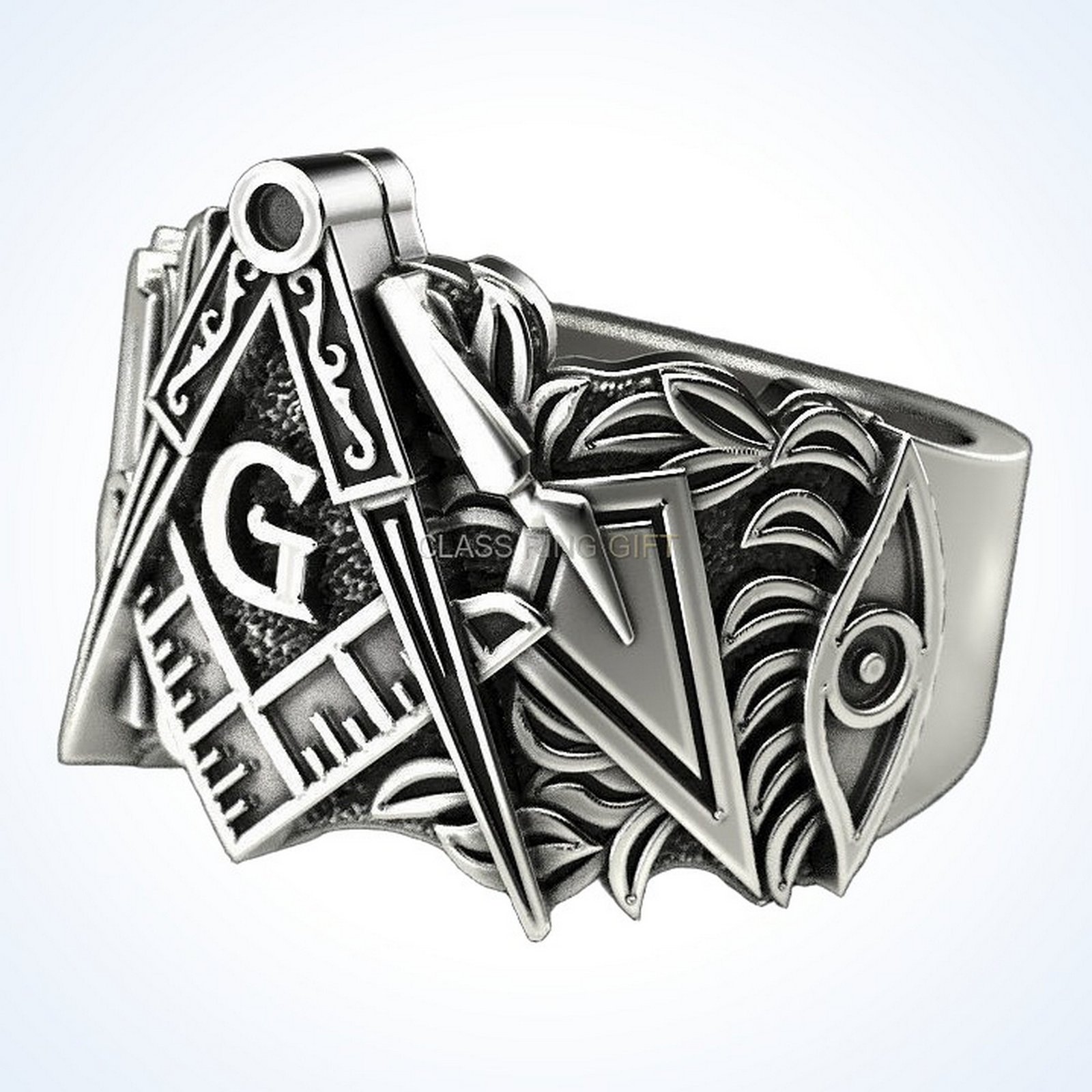 Gift for him mason man 2, side profile showing ornamental details