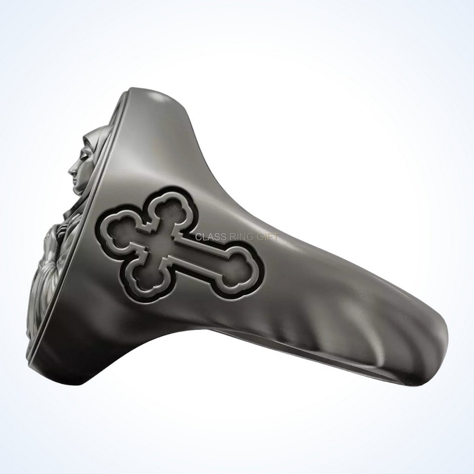 Christian gift mother of ring, band and shoulder structure