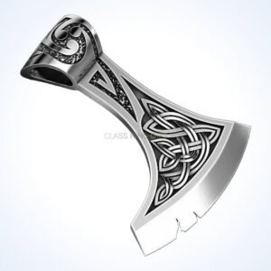 gift for him axe pendant handmade 925 sterling silver