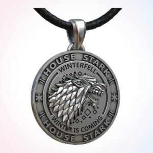 personalized gift house of pendant with Stark direwolf sigil