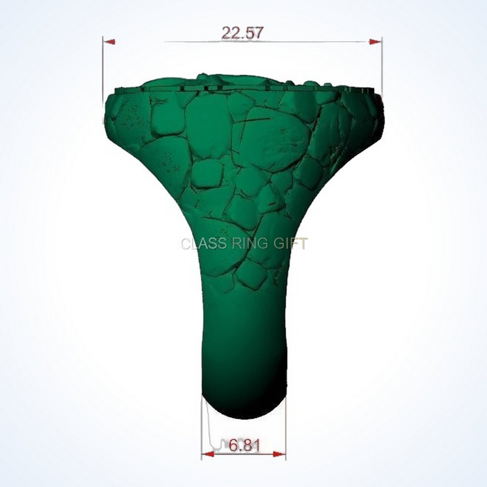 Gift for him aztec maya, top view with width measurement