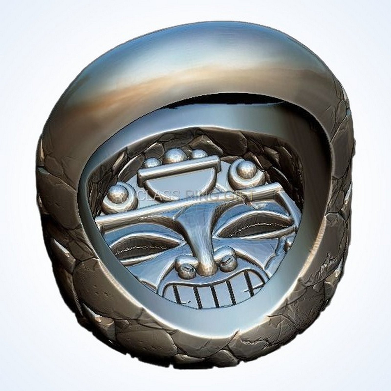 Gift for him aztec maya, angled three-quarter view