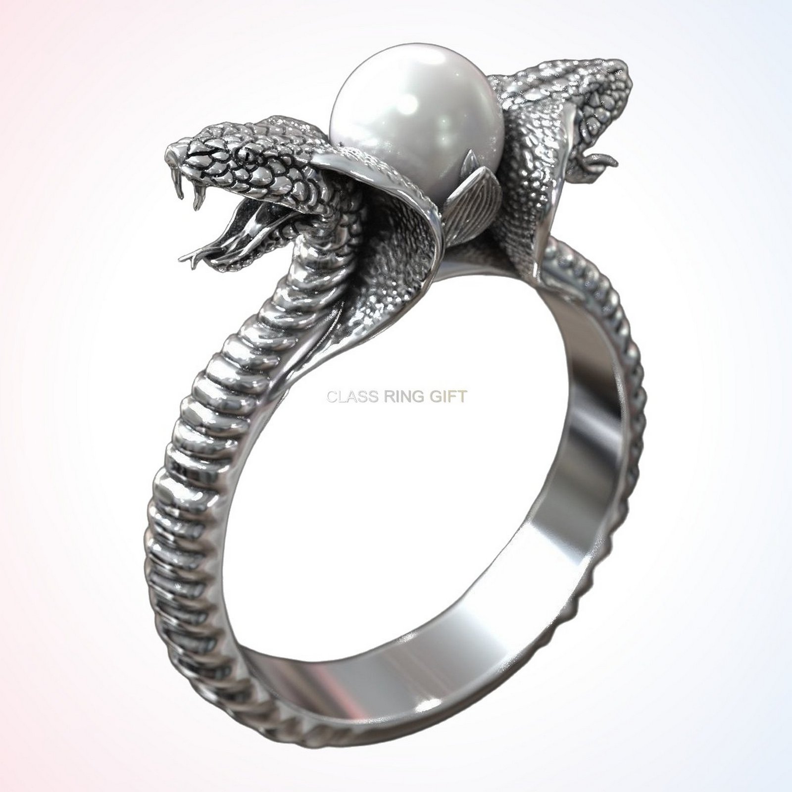 Gift for him cobra snakes, angled three-quarter front view