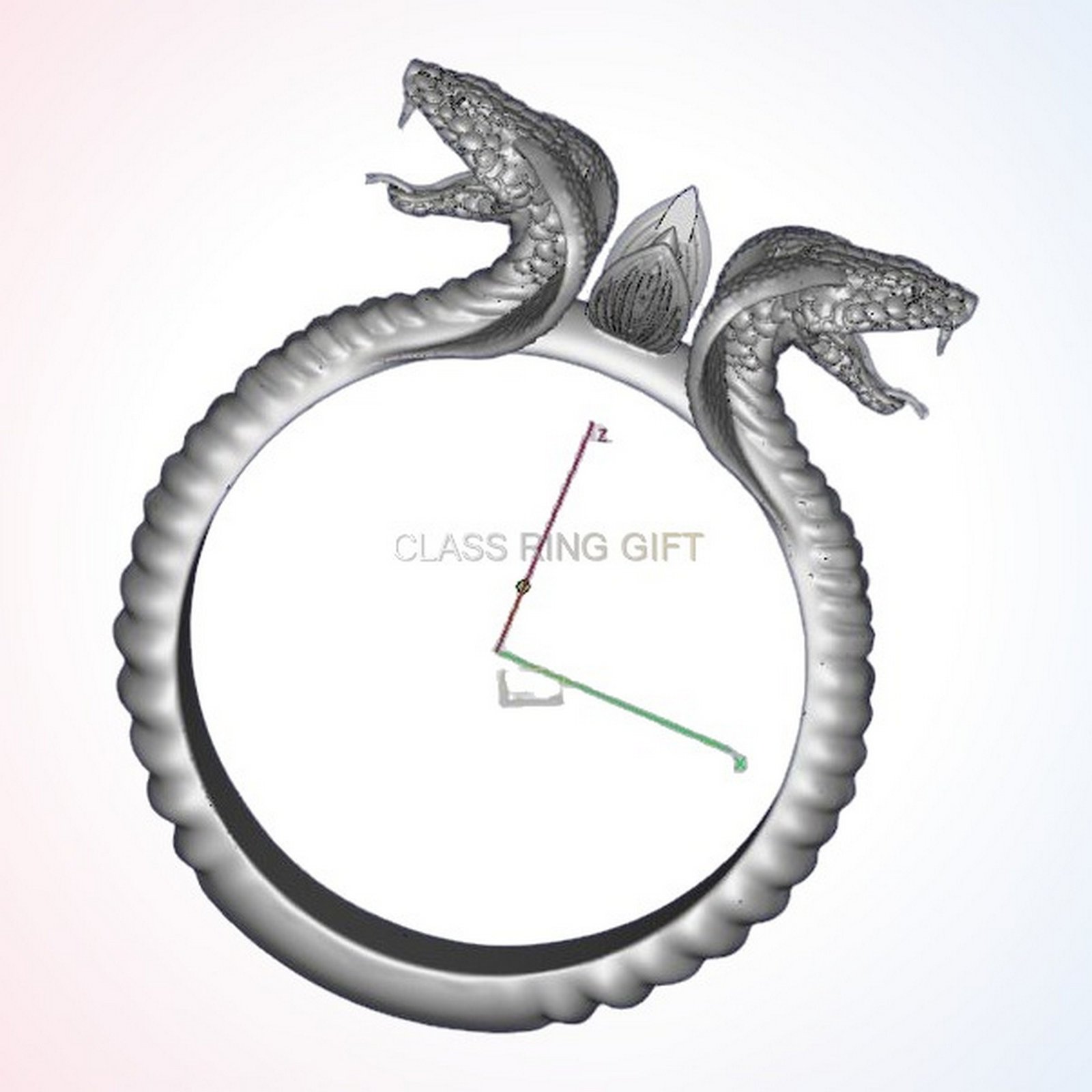 Gift for him cobra snakes ring with pearl, handmade 925 sterling silver
