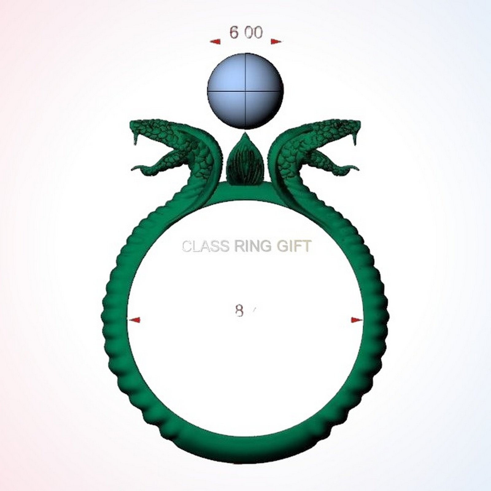 Gift for him cobra snakes ring with pearl, handmade 925 sterling silver