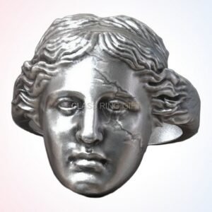 personalized gift venus de ring with sculptured goddess head
