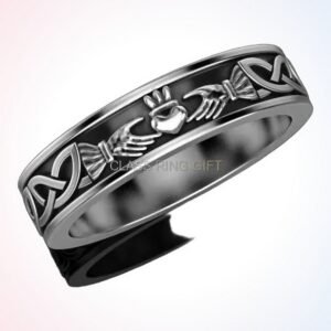 personalized gift heart symbol ring claddagh design 925 silver
