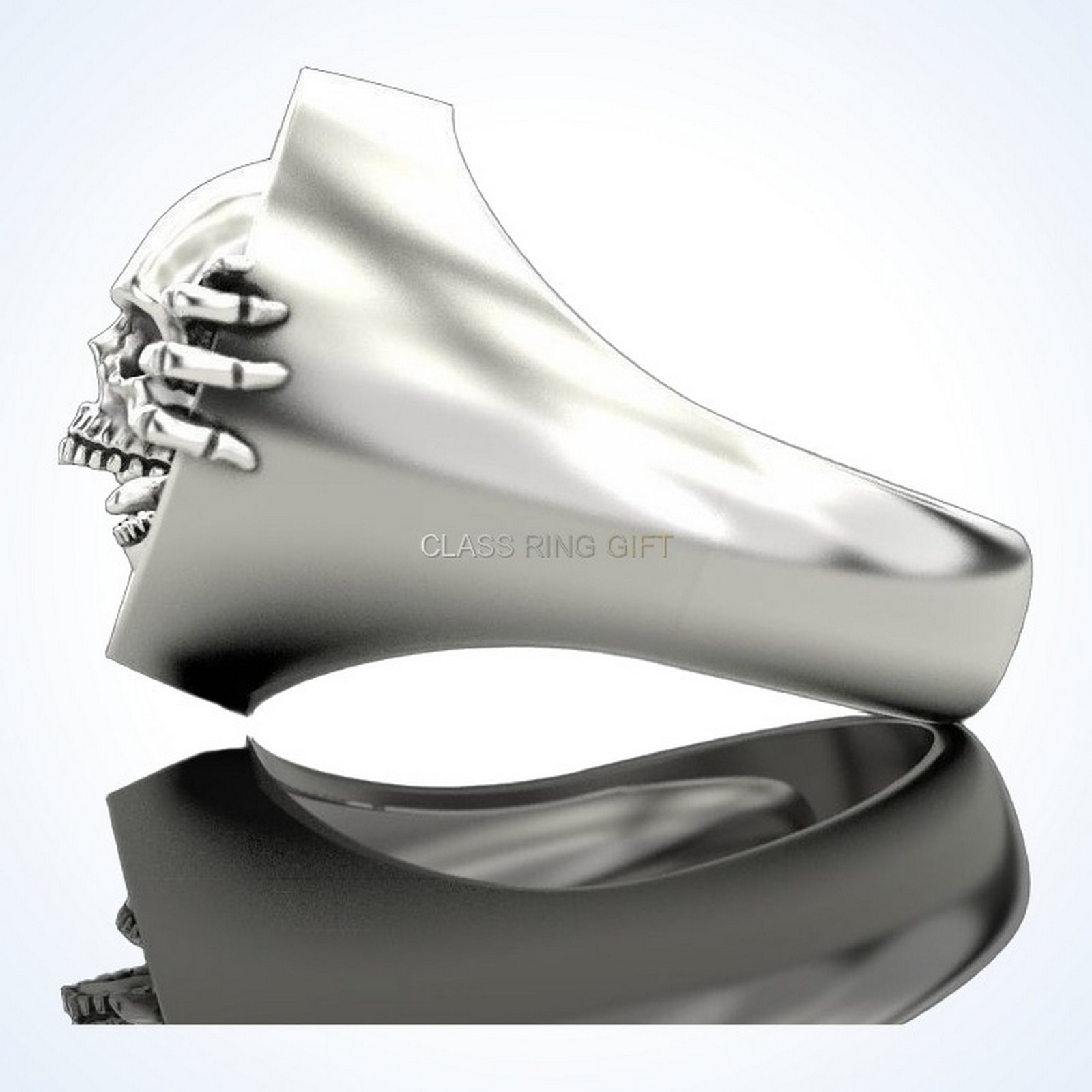 Gift for him skull bone, band and shoulders perspective
