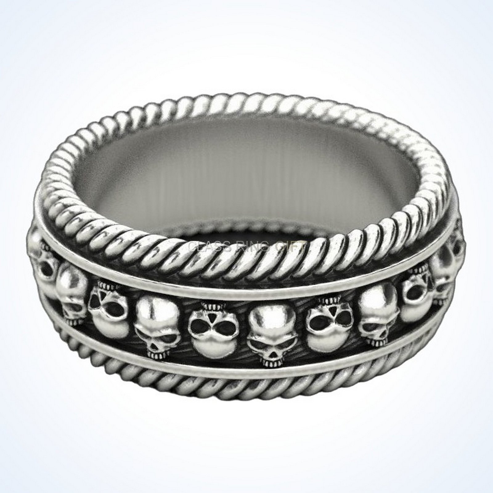 Gift for him skulls many, inside band and dimensional profile