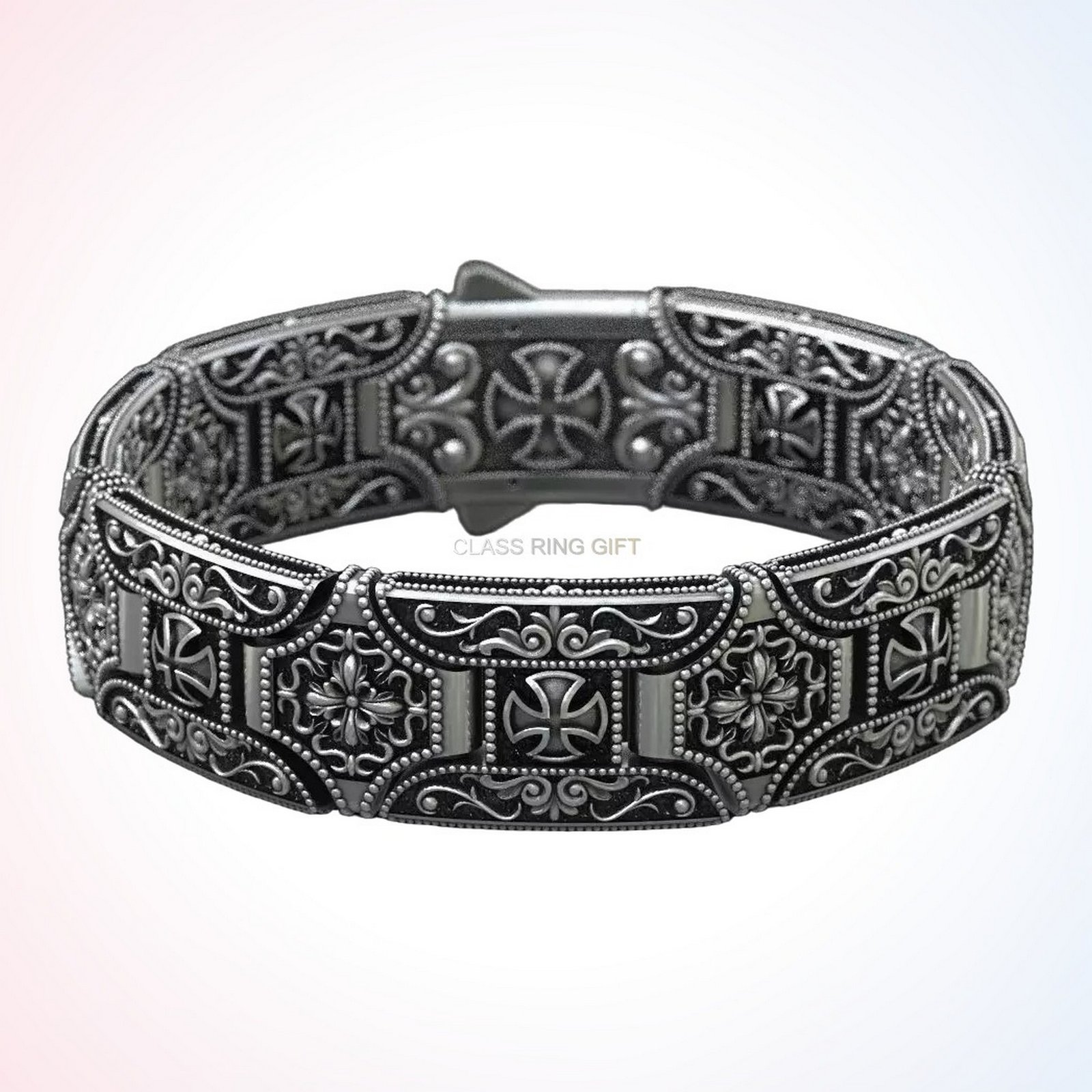 Christian gift stylish in bracelet, angled perspective of full bracelet