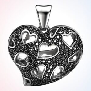 personalized gift stylish heart pendant with multiple openwork hearts