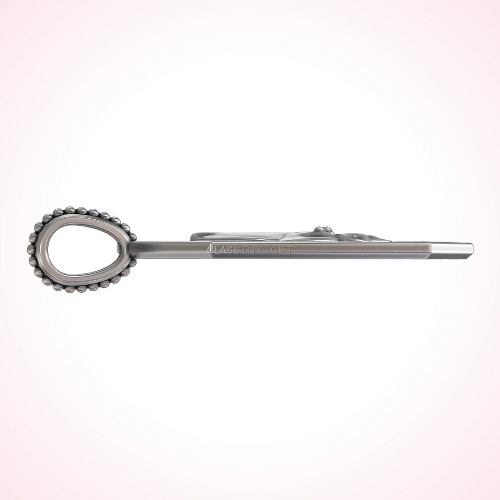 Gift for her suspension heraldic lily pendant in oxidized sterling silver