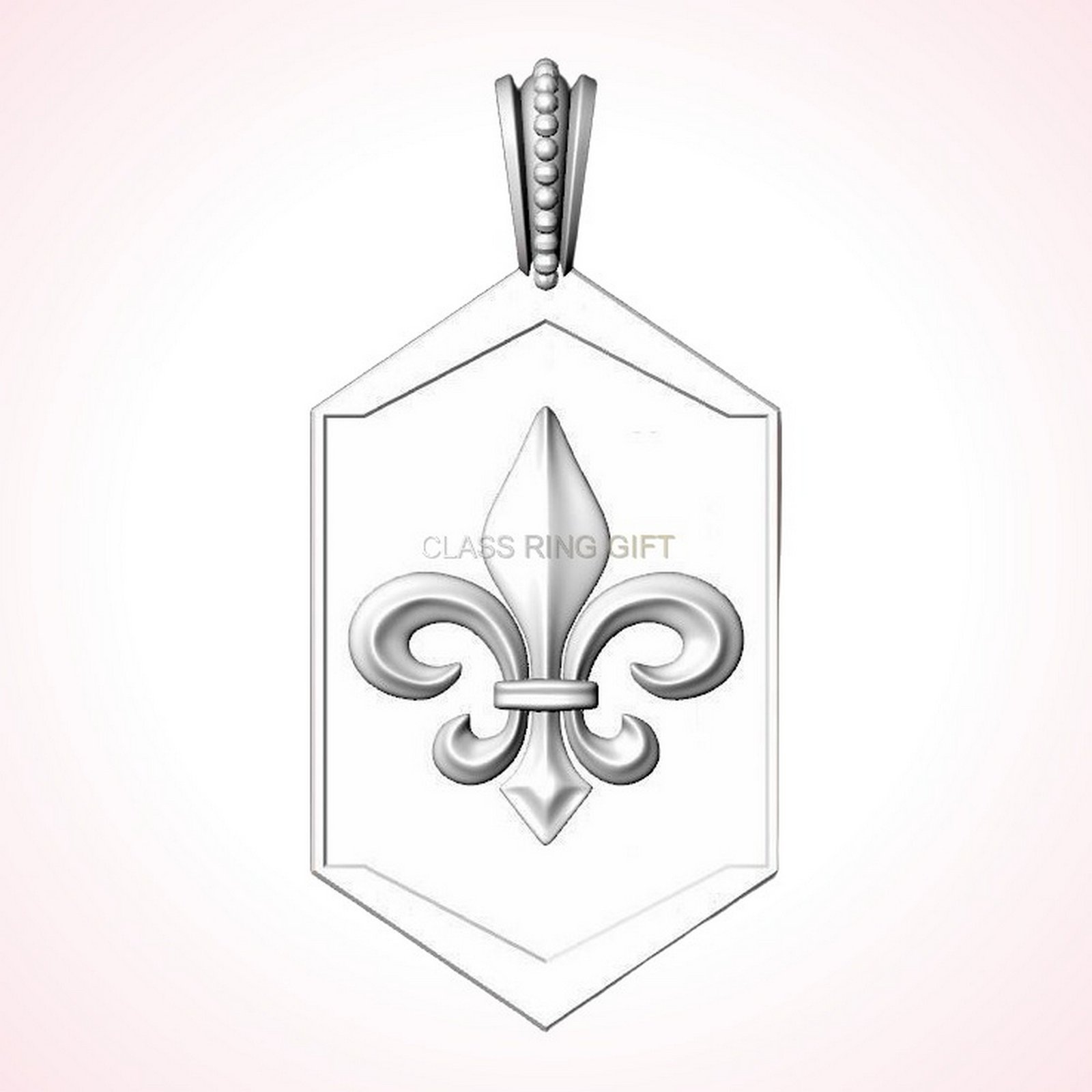 Gift for her suspension heraldic, design sketch with beaded bail