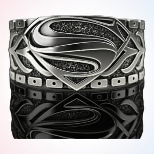 personalized gift of superman ring 2 with shield emblem face-on