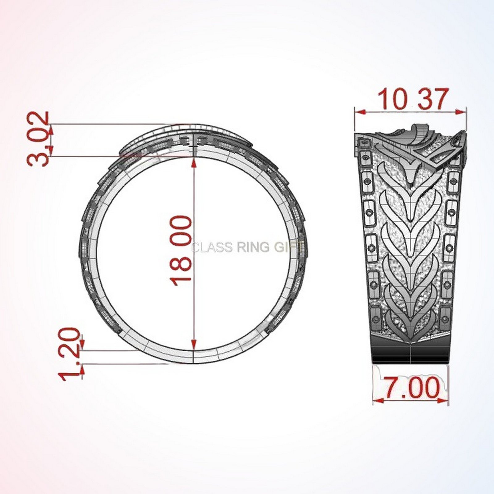 personalized gift of superman ring 2 with shield emblem face-on