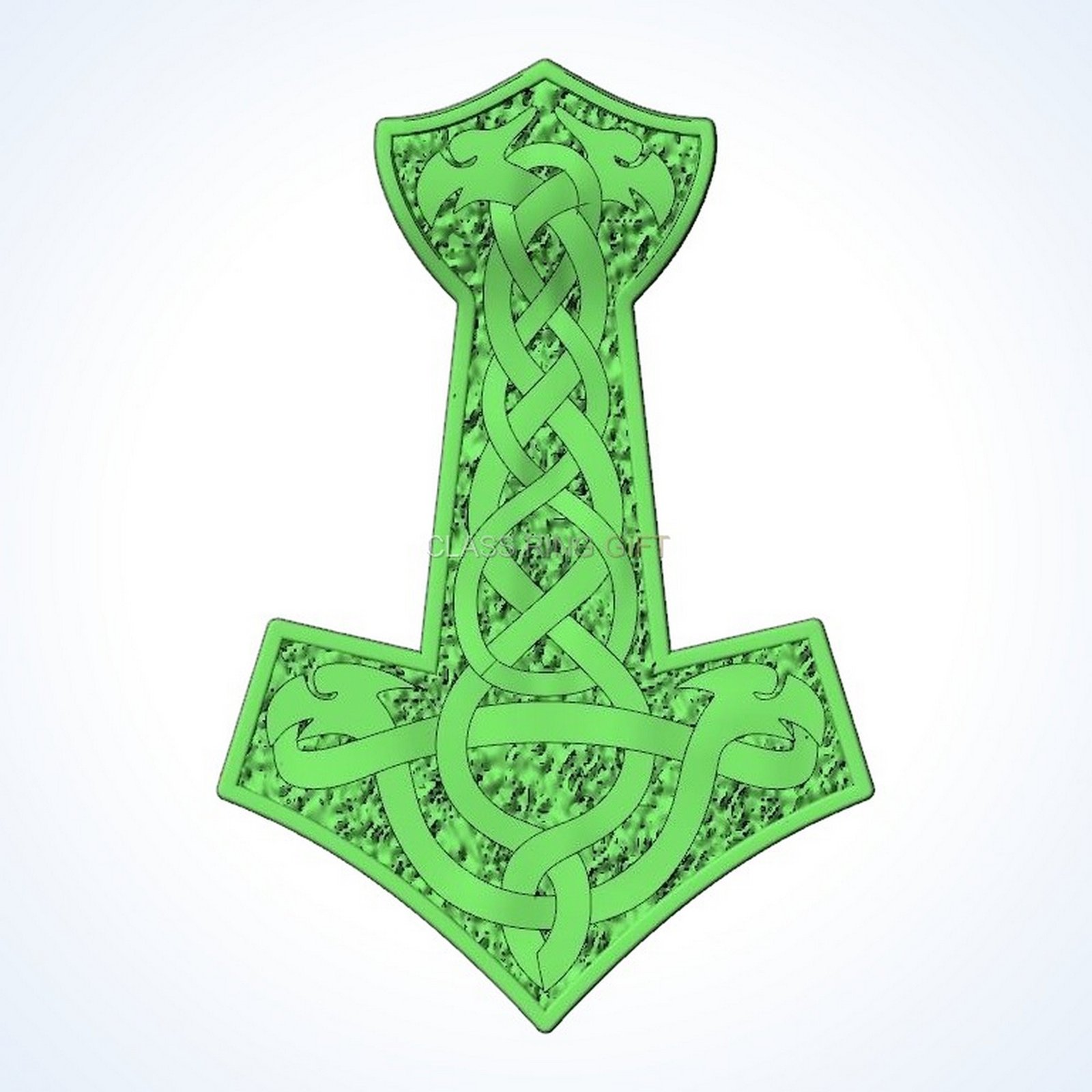 Gift for him viking scandinavian, green design finish illustration
