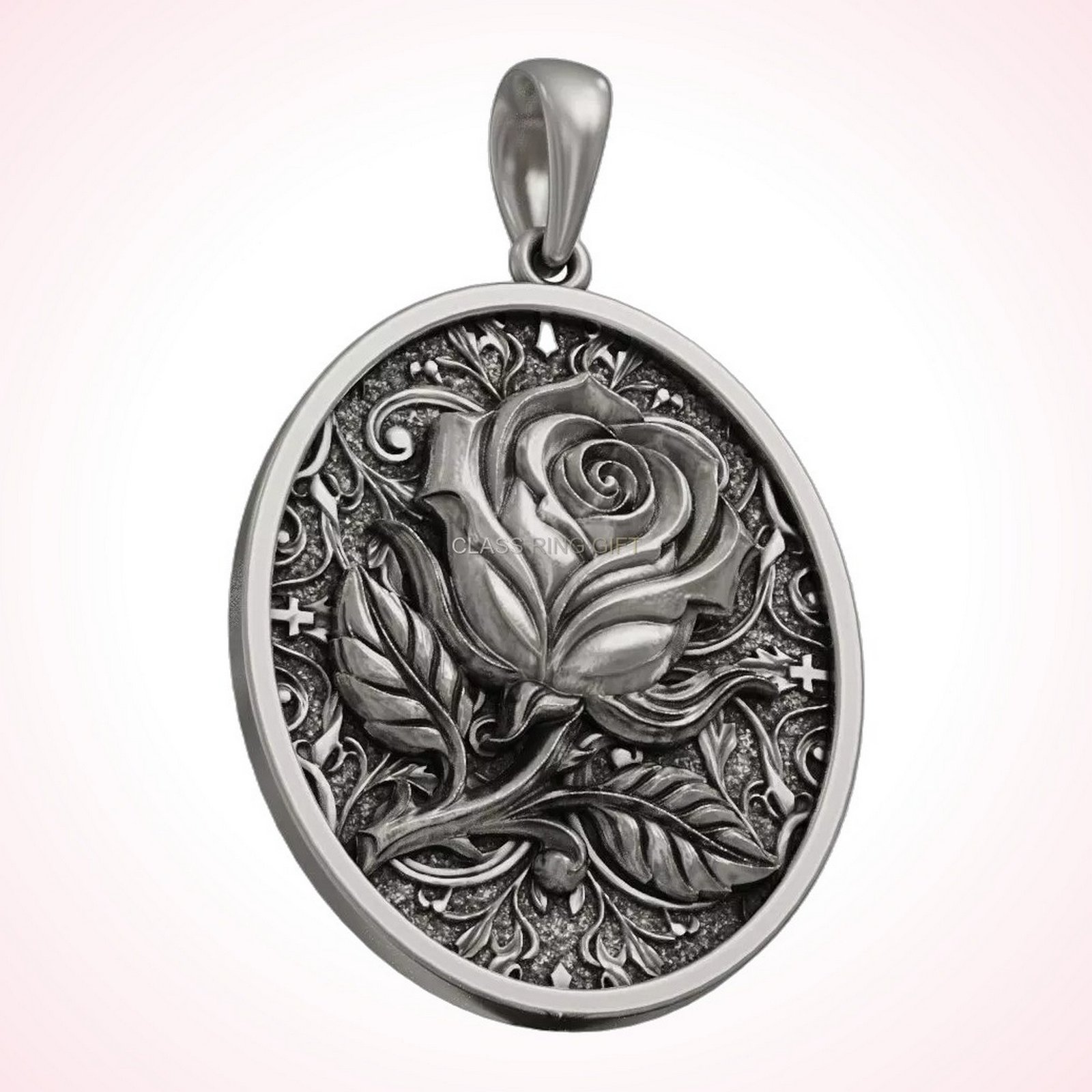 Gift for him vintage oval, alternate front view of vintage design
