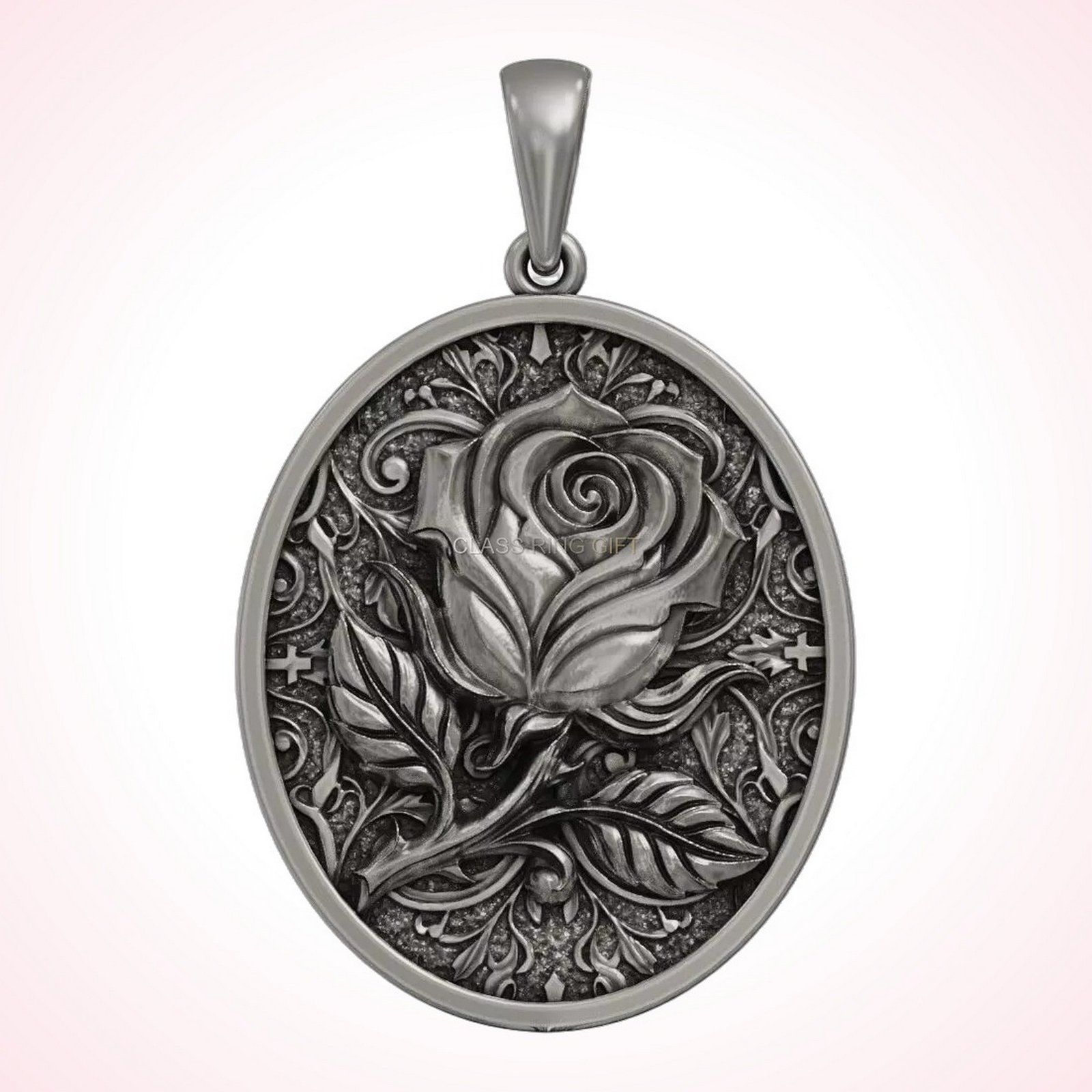 Gift for him vintage oval, clay finish showing sculptural form