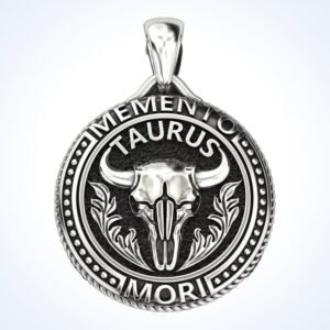 Collection gift for him zodiac skull pendant all 12 signs sterling silver