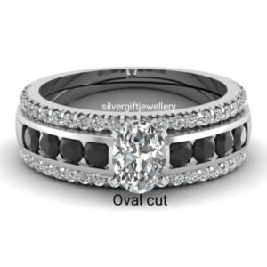 Statement Gift Ring for Her, Large Stone 925 Silver
