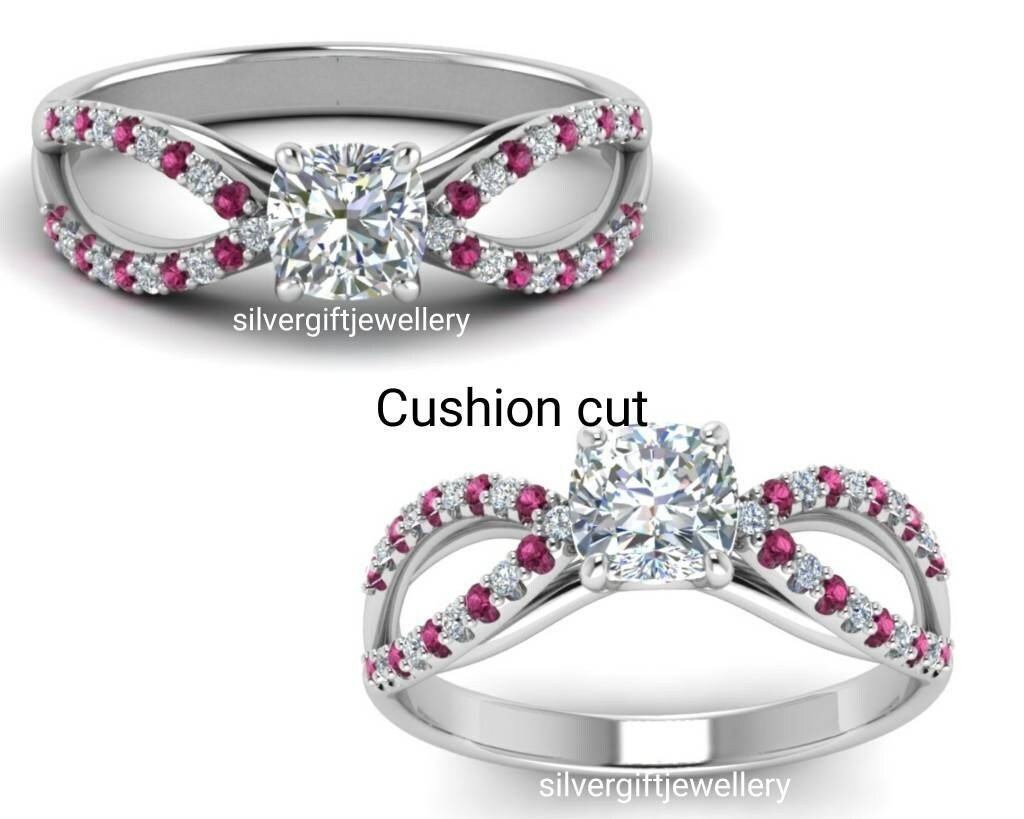 Butterfly Ring for Her, Moissanite Center Sterling Silver - Image 6