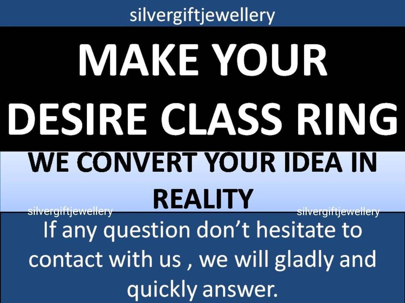 Rose Gold Senior Ring for Her, Rose Gold Plated High School Ring - Image 5