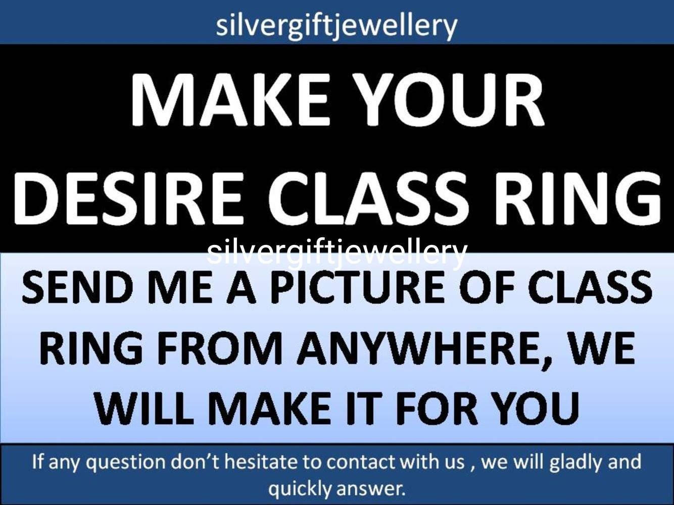 Handcrafted Oval Grad Ring for Her, School Name Around Stone 925 Silver - Image 8