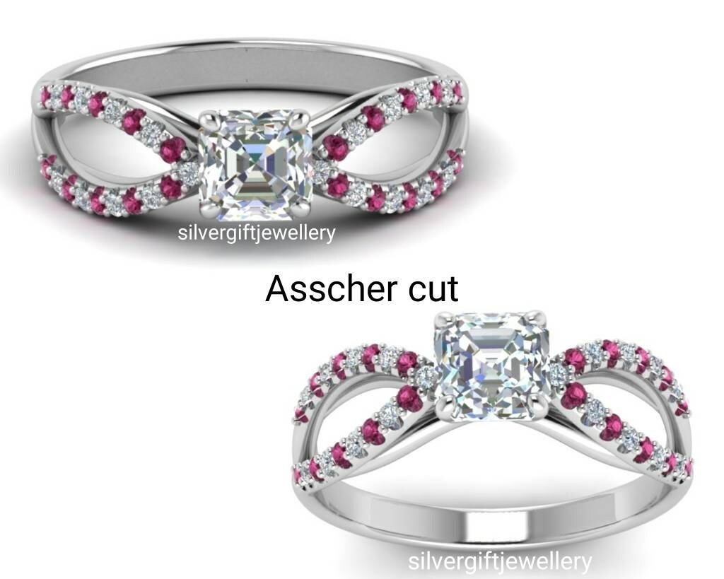 Butterfly Ring for Her, Moissanite Center Sterling Silver - Image 5
