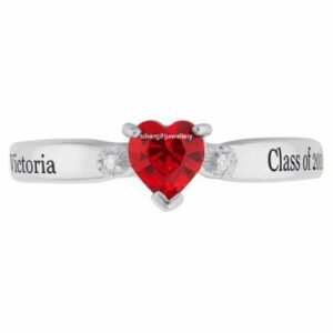 Senior Ring in All Sizes, Classic Women's Class Ring 925 Silver