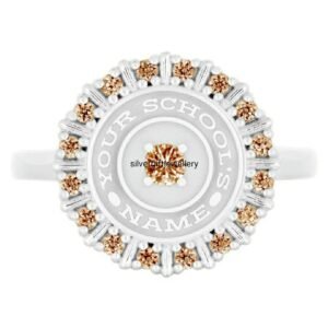 Amber Stone Class Ring for Women, Handmade 925 Silver Gift