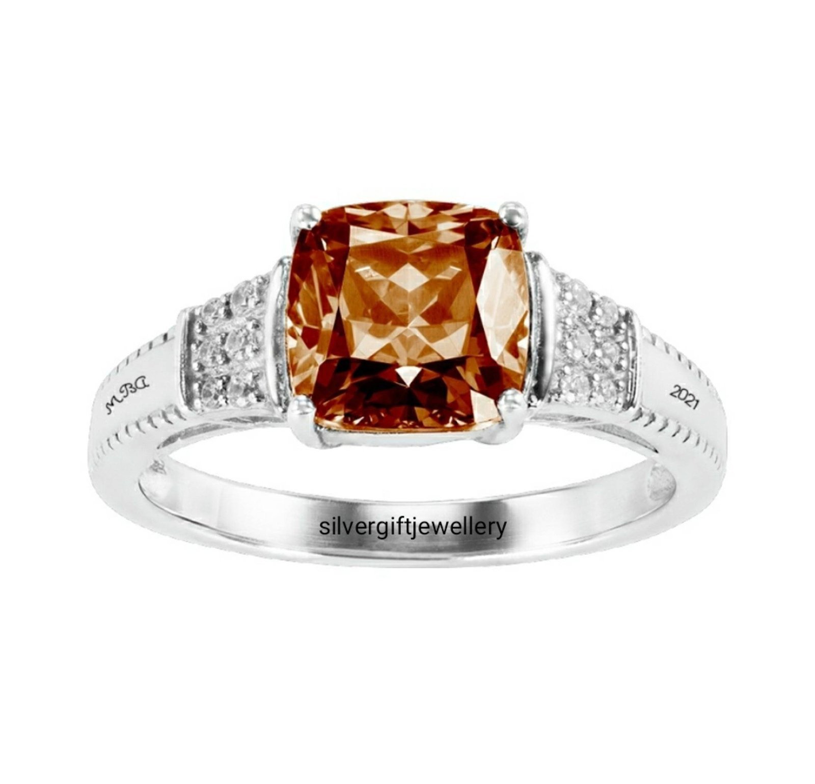 Feminine Senior Class Ring, Lightweight 925 Silver Graduation Gift - Image 3