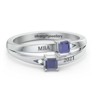 Unique Class Ring Design, Special Custom Ring 925 Silver