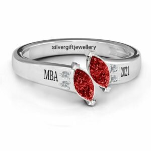 Balanced Grad Ring, Simple Handcrafted 925 Silver Class Ring