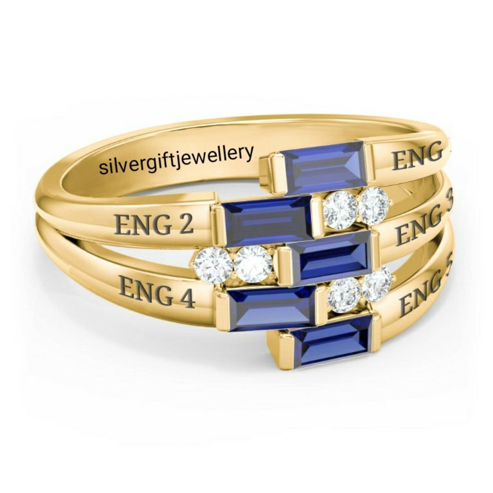 Family Ring for Mom, Mother's Class Ring 925 Silver - Image 4