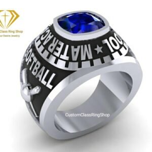 Modern School Ring for Her, Slim Oval Stone 925 Silver Gift
