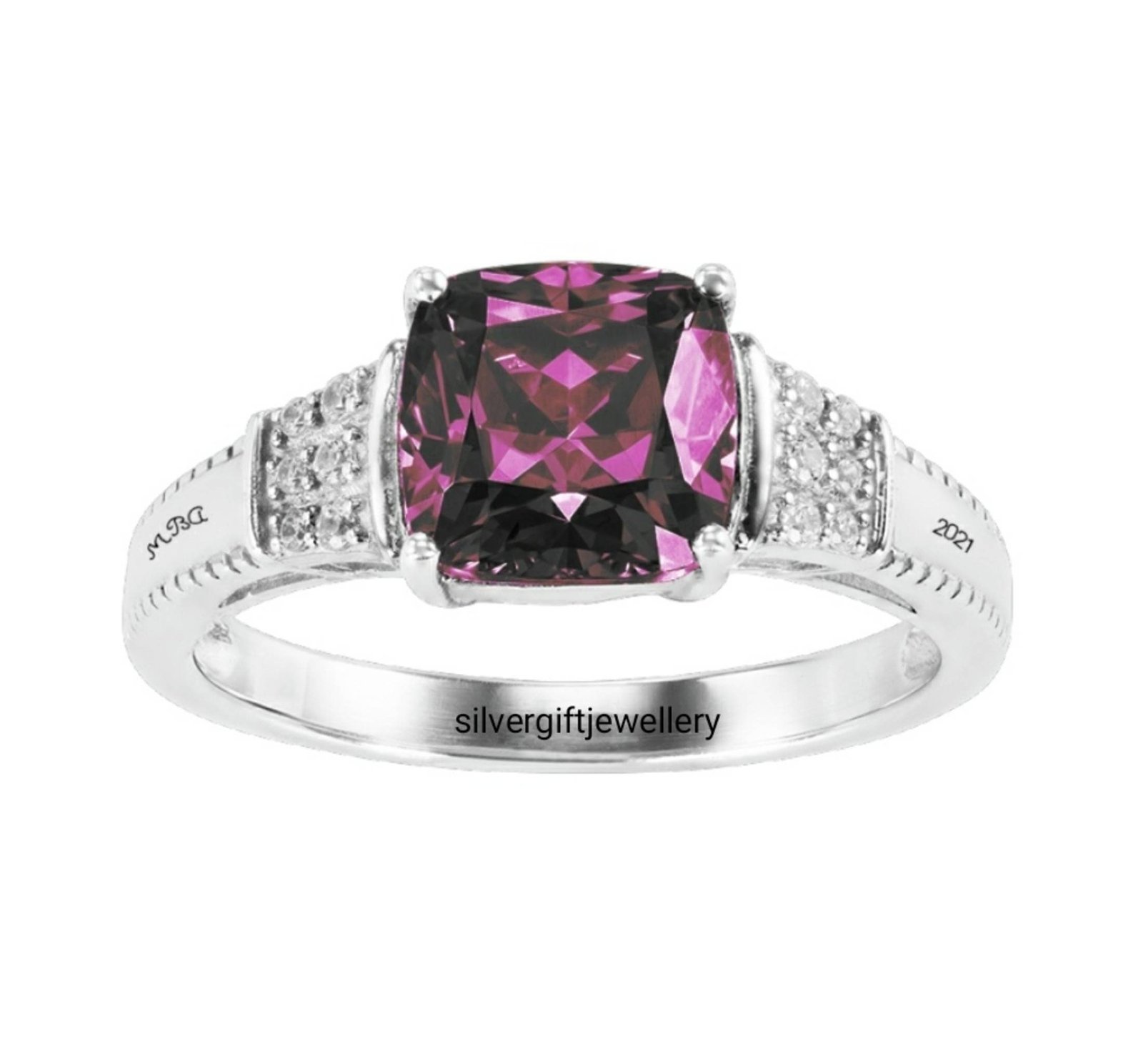 Feminine Senior Class Ring, Lightweight 925 Silver Graduation Gift - Image 2