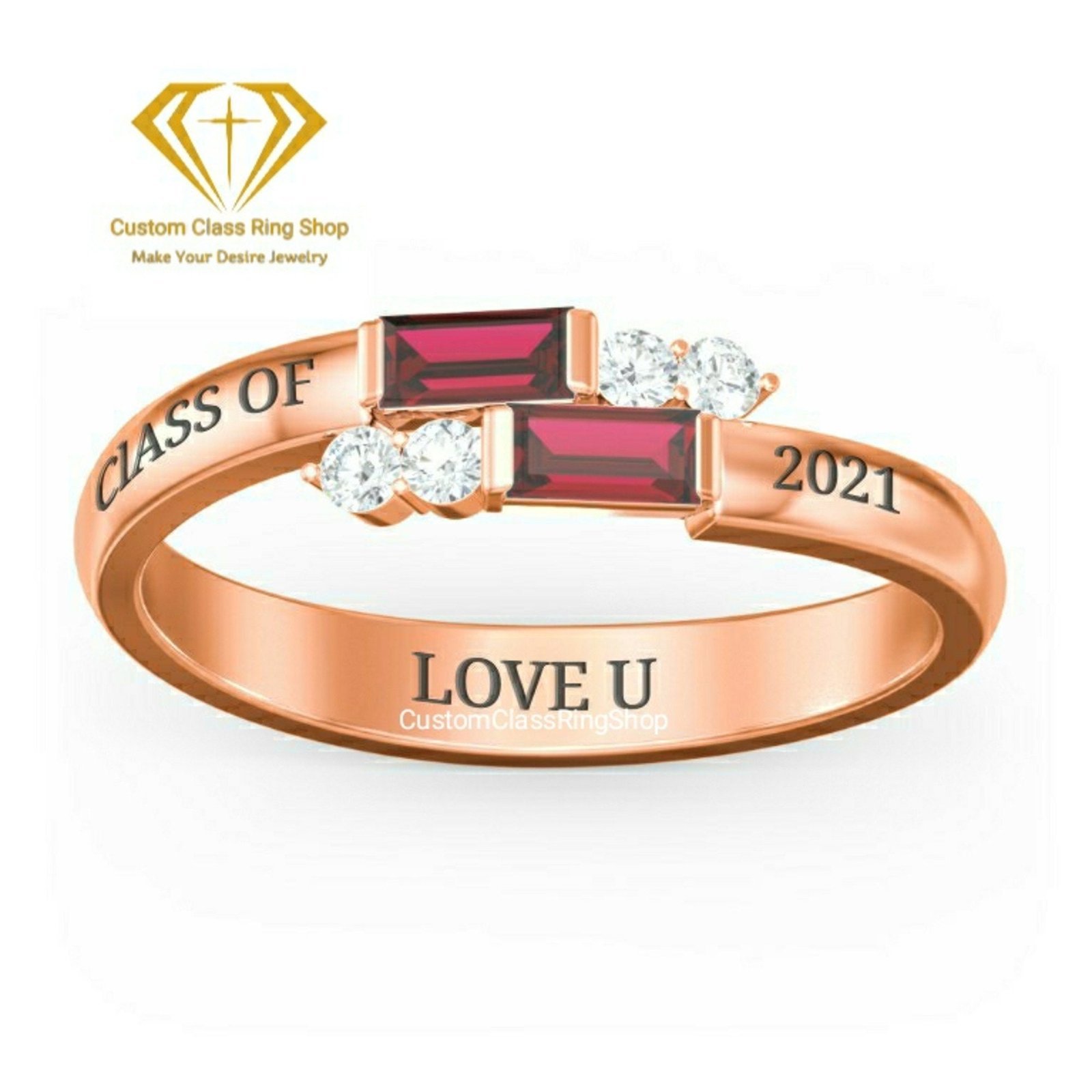 Heritage Senior Ring for Women, Square Stone Sterling Silver - Image 9