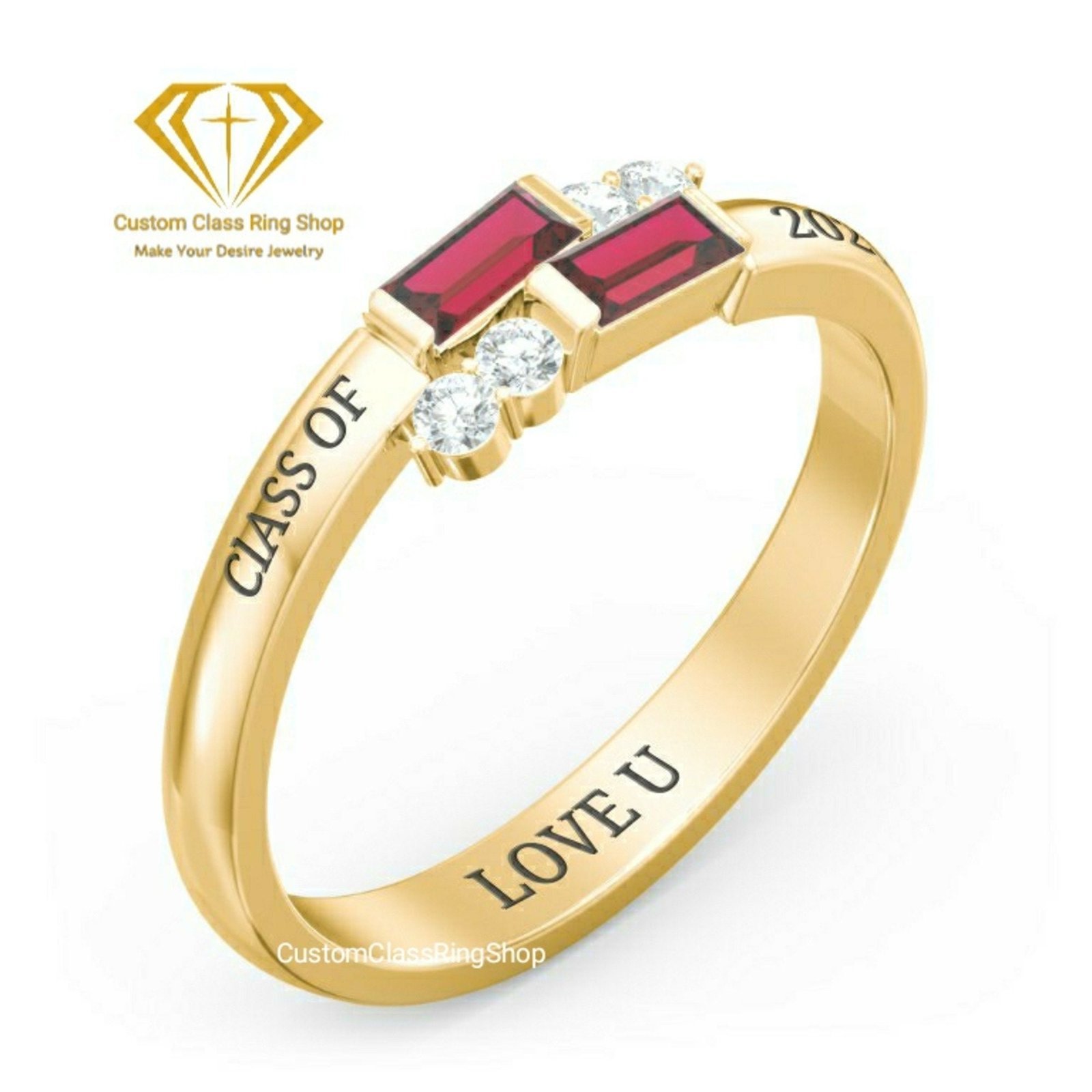 Heritage Senior Ring for Women, Square Stone Sterling Silver - Image 6