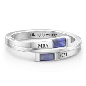 Signature High School Ring, Classic Grad Ring in 925 Silver